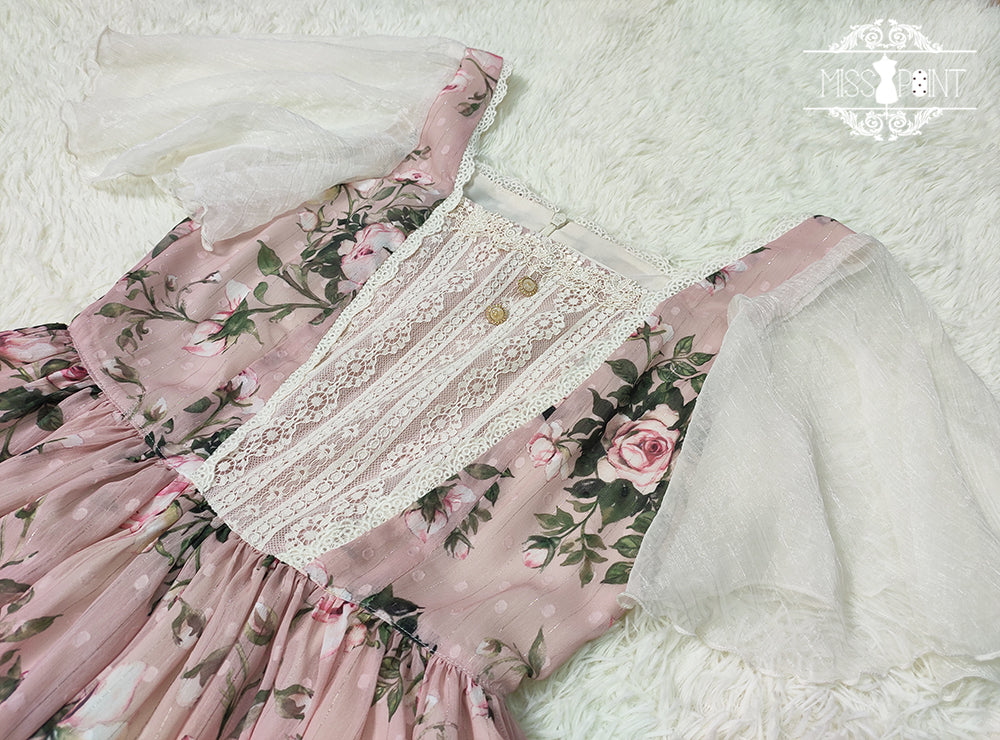 【予約販売】Rose Garden フライングスリーブ クラロリ ワンピース