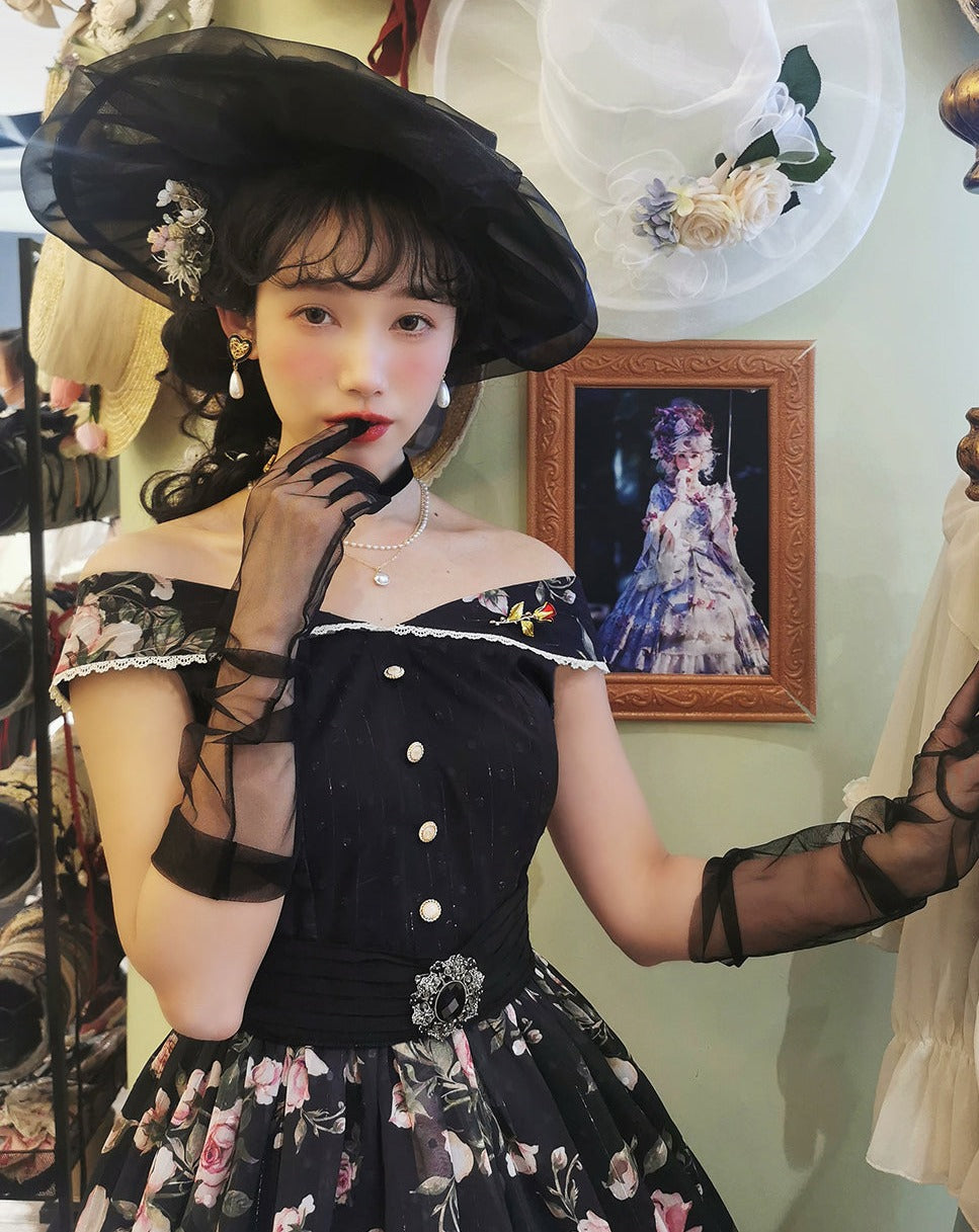 【予約販売】Rose Garden 2WAYデザインネック クラロリ ジャンパースカート
