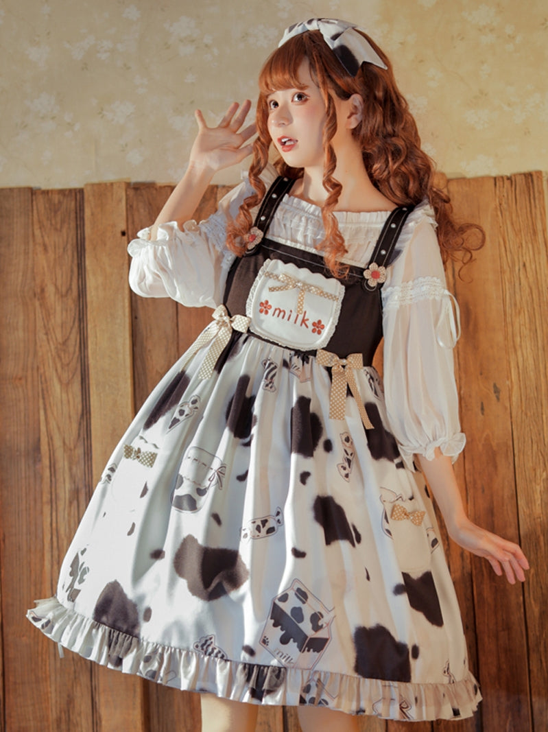 Milk Candy Milk Pack Printed Lolita Jumper Skirt