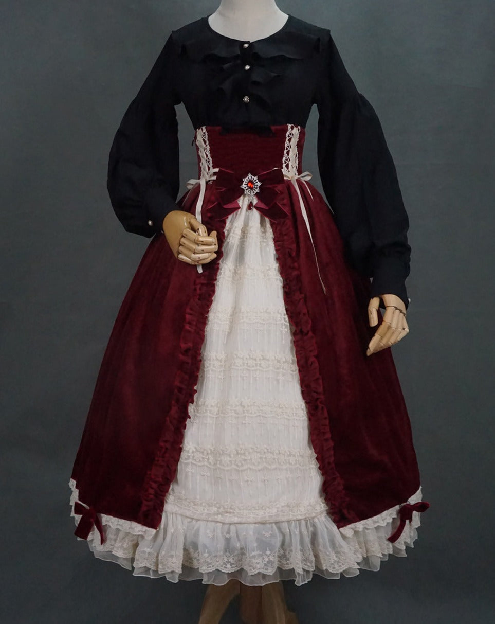 Portrait of a Lady Elegant Velvet Skirt