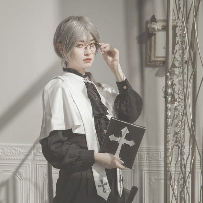 [Pre-order] Holy academy Ouji Gothic Lolita Pants and Cloak Setup