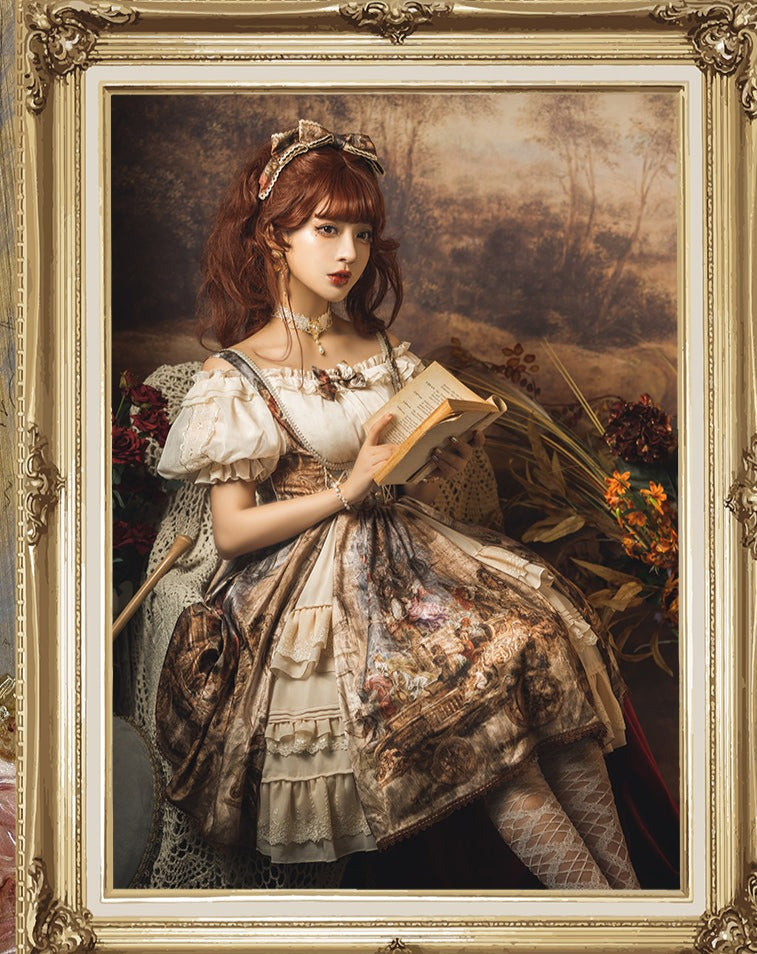 【予約販売】ルーベンス絵画のクラシカルジャンパースカート