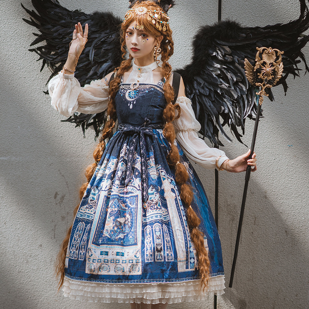 【予約販売】Twilight エジプト風ロリィタショルダーストラップジャンパースカート