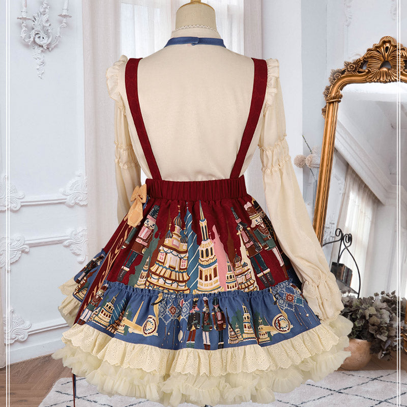 【予約販売】くるみ割り人形のクリスマスロリータジャンパースカート　お正月ロリータ