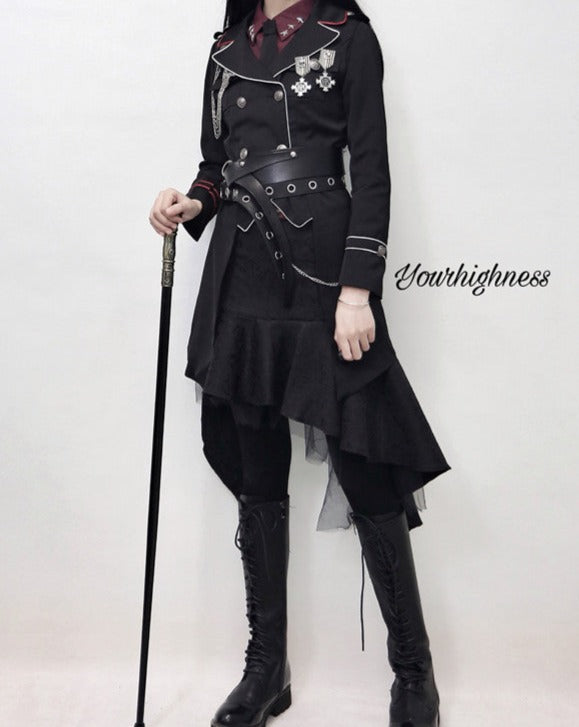 Oath in Black Military Lolita Jacket