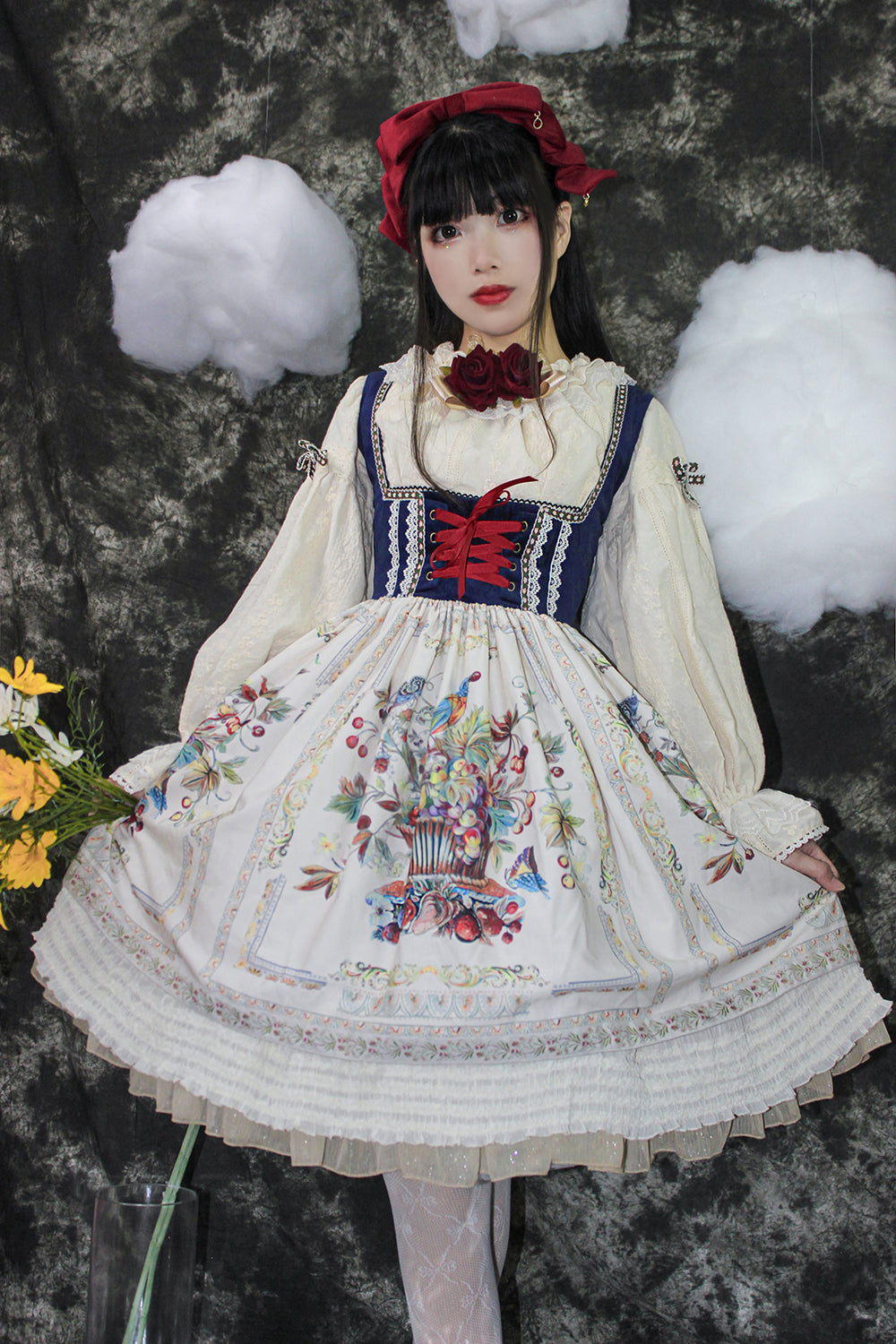 【予約販売】バイエルンの少女 カントリー風ジャンパースカート［ショートタイプ］