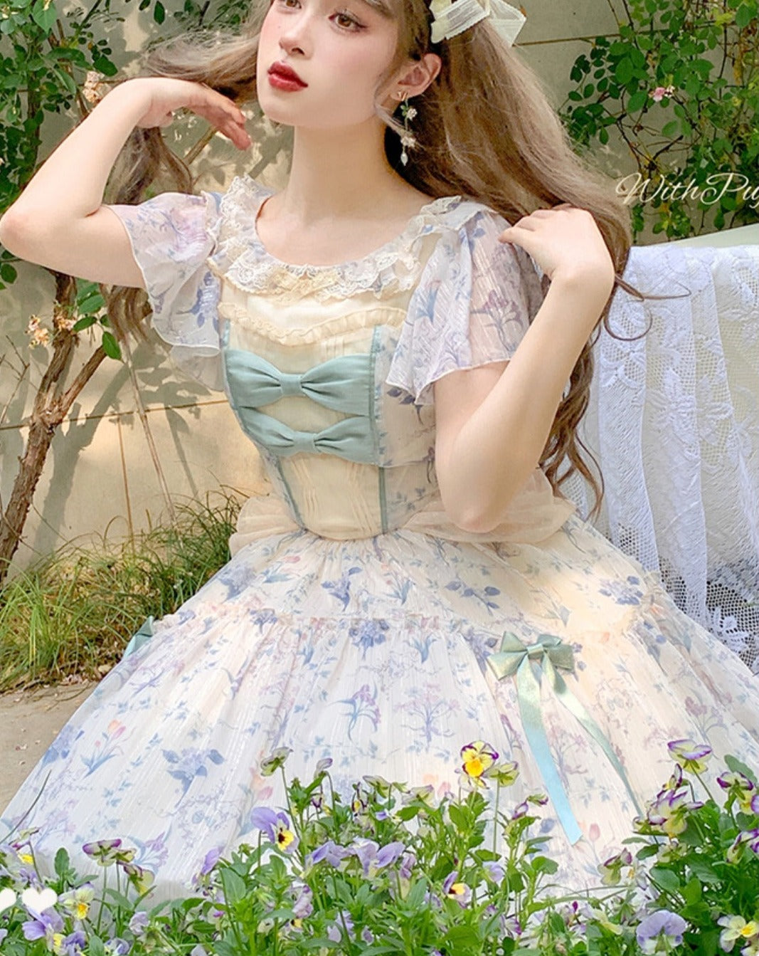 Summer Flower Wall クラシカルワンピース 全3タイプ