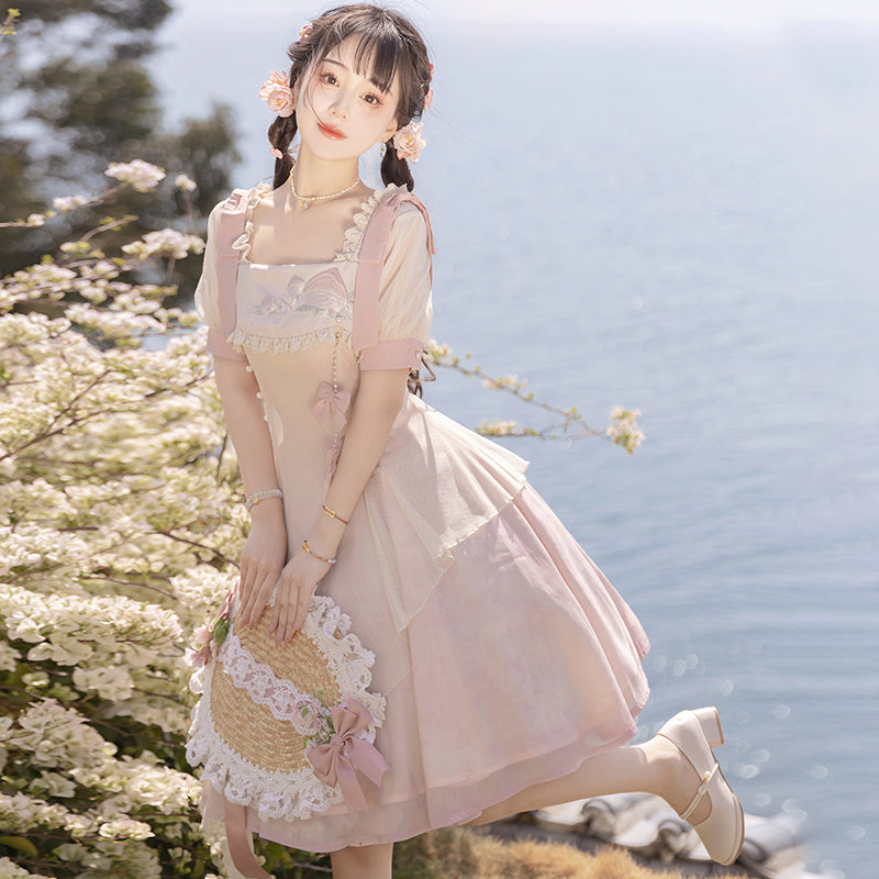 Little Peach スウィートフェアリー半袖ワンピース