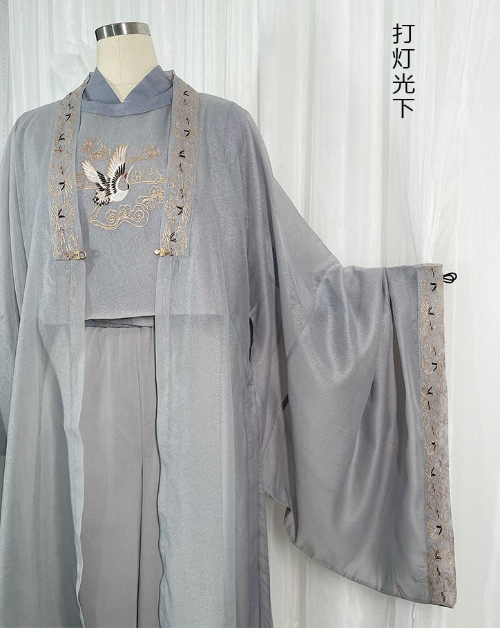 Prince style Crane embroidered flower loli haori