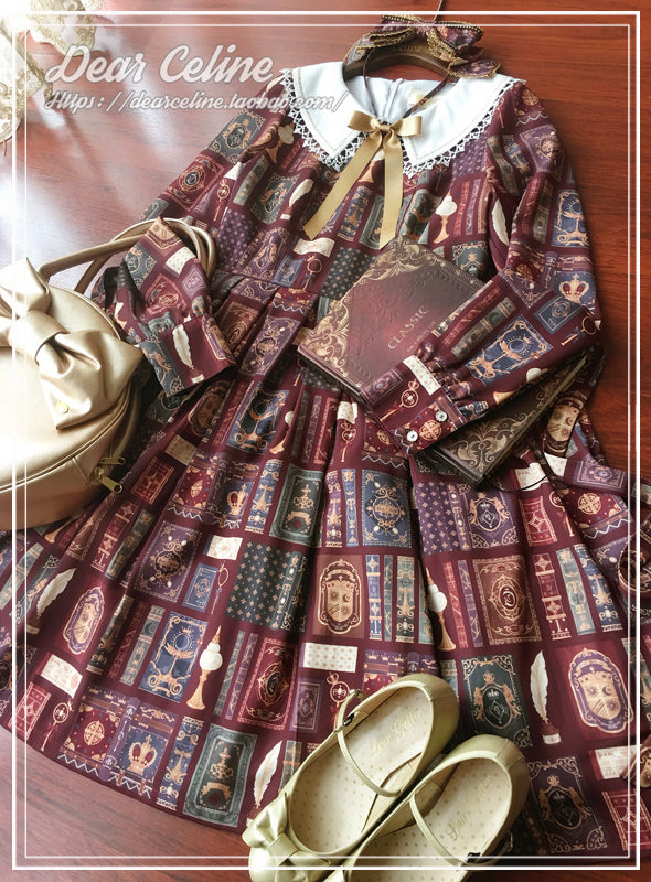 Book of Magic printed dress