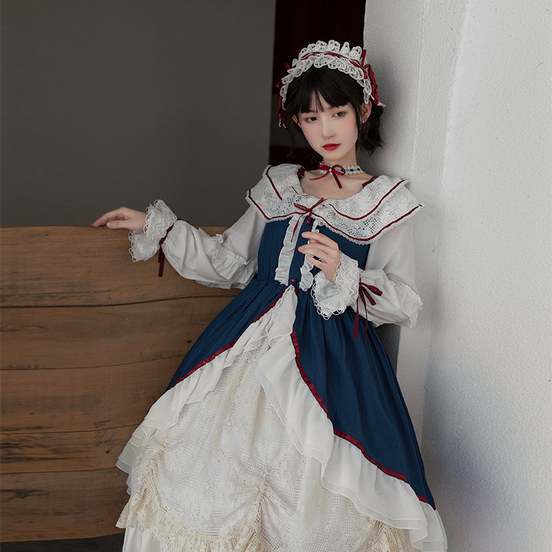 オフショルダー レイヤースカート ロリータドレス