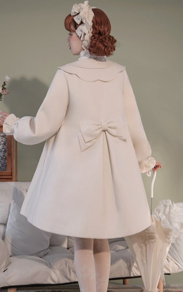 フラワー調のフリル襟 Aラインコート – ロリータファッション通販RonRon