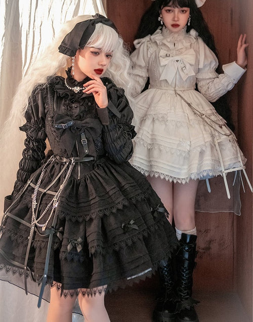 Prisoned Swan Lake Swan and Black Swan Jumper Skirt