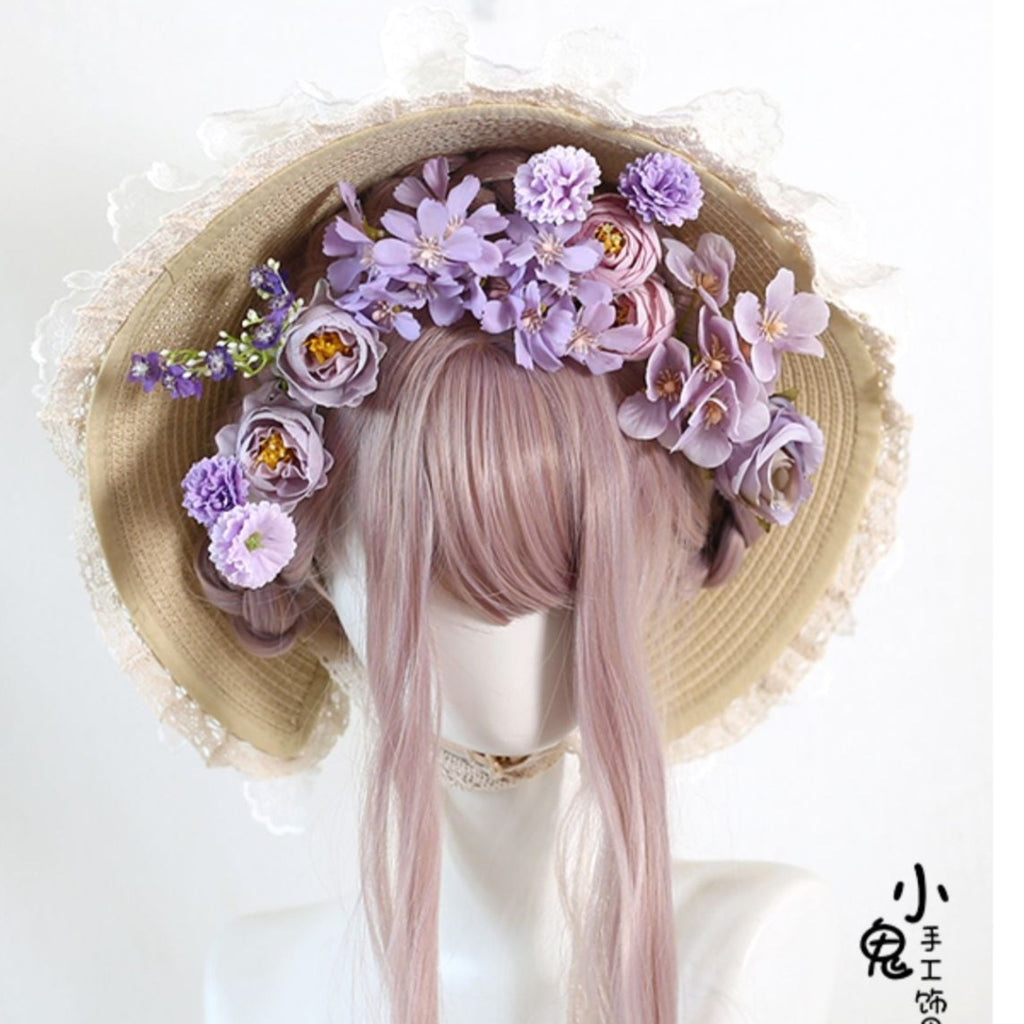花咲く可憐なヘアアクセサリーセット 甘ロリ和ロリクラロリに！全12種類