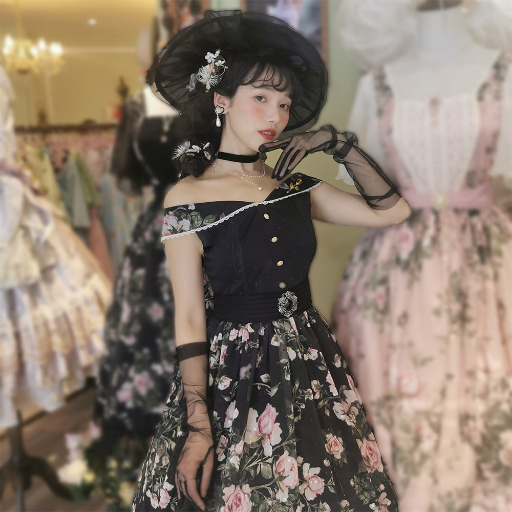 【予約販売】Rose Garden 2WAYデザインネック クラロリ ジャンパースカート