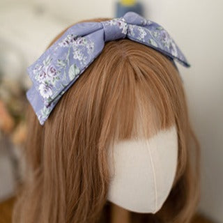 ミニ薔薇のクラシカルジャンパースカート リボンのヘアアクセ付
