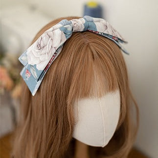 薔薇と木苺のクラシカルジャンパースカート リボンのヘアアクセ付