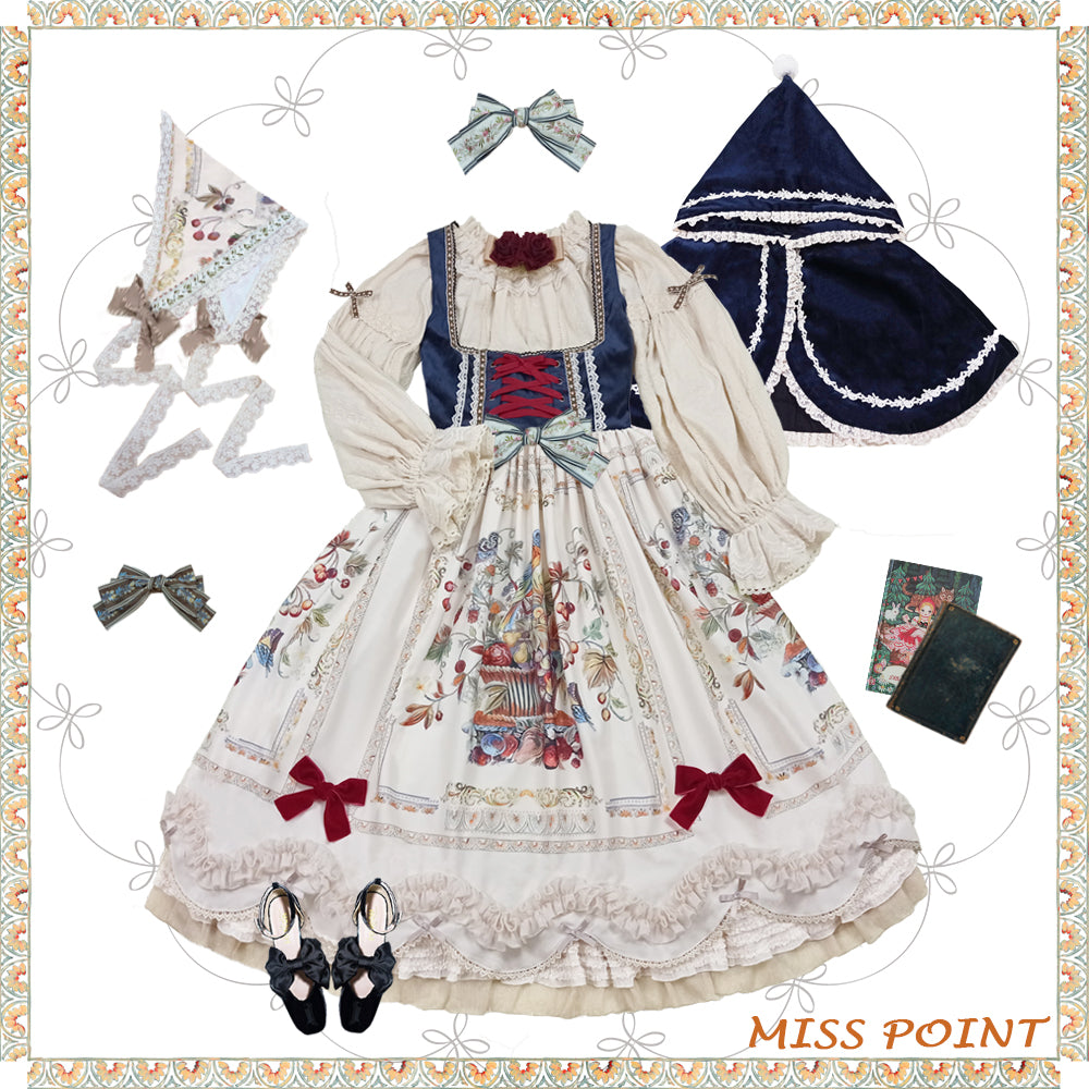[Pre-order] Bavarian Girl Country-style Jumper Skirt [Long Type]