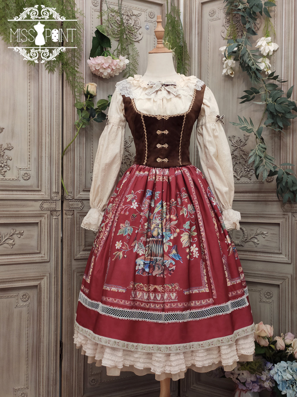 【予約販売】バイエルンの少女 カントリー風スカート［ロングタイプ］