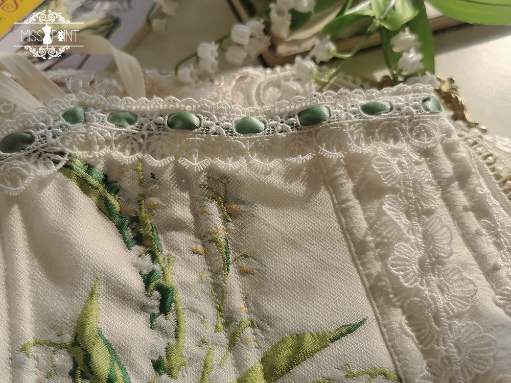 【同時購入のみ】鈴蘭の花刺繍 ボーンコルセット