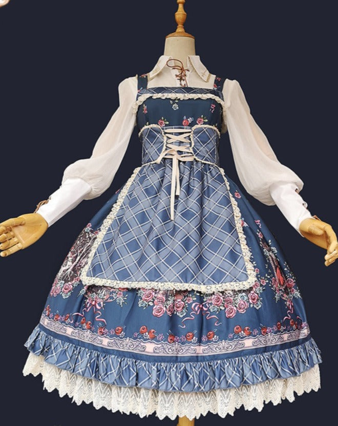 赤ずきんちゃんプリント ガーデンスタイル ジャンパースカート