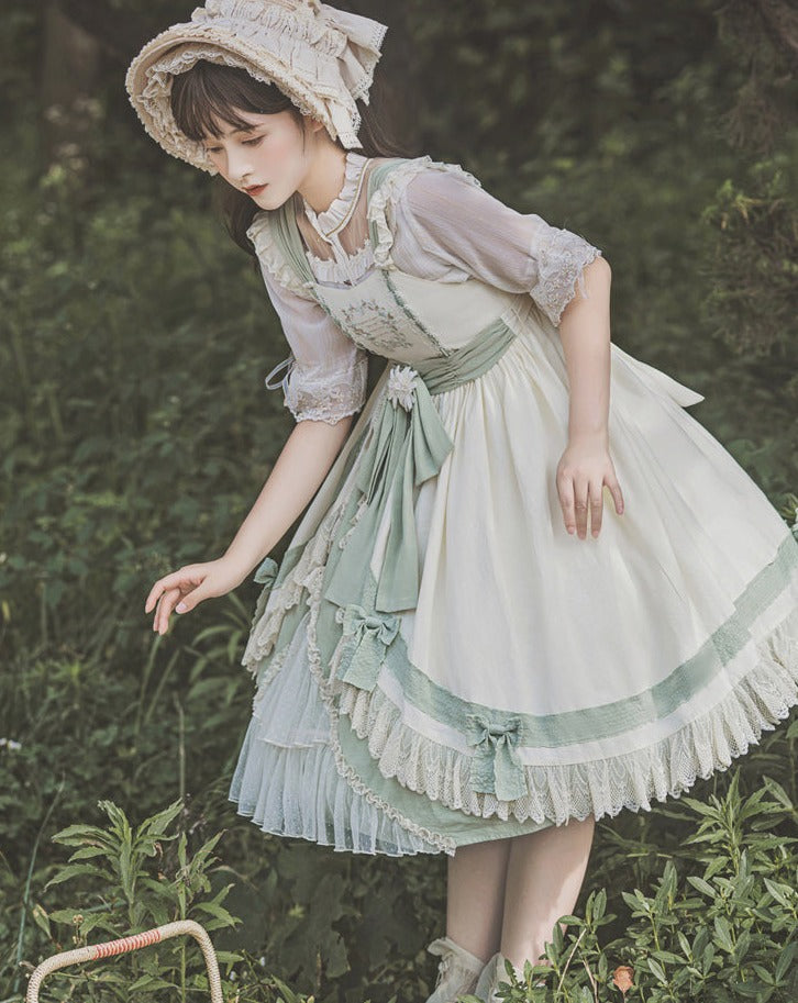 Mori Lolita Tulle Frill Jumper Skirt