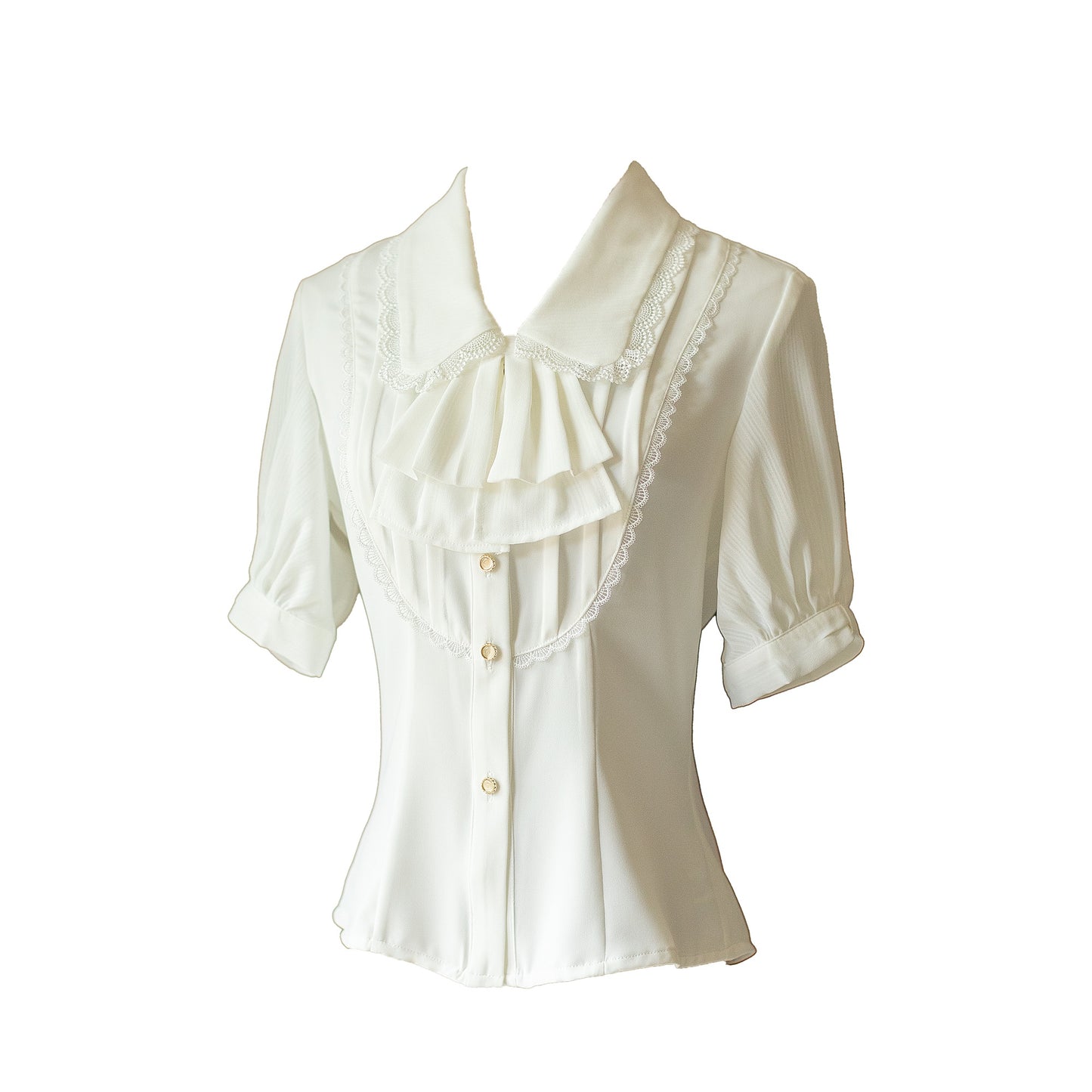 Classical puff sleeve short-sleeved blouse [20% off for combined purchases]