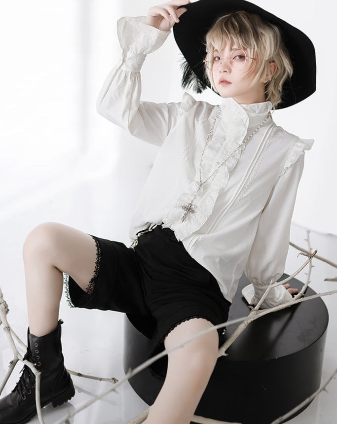 [Pre-order] Ouji Lolita Hem Lace Short Pants