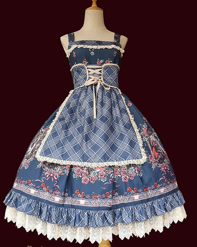 赤ずきんちゃんプリント ガーデンスタイル ジャンパースカート