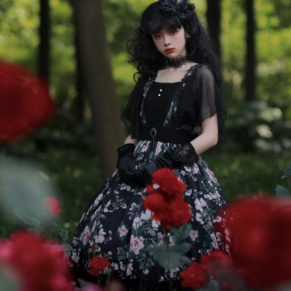 【予約販売】Rose Garden フライングスリーブ クラロリ ワンピース