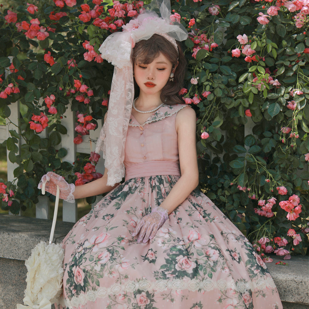 【予約販売】Rose Garden 2WAYデザインネック クラロリ ジャンパースカート