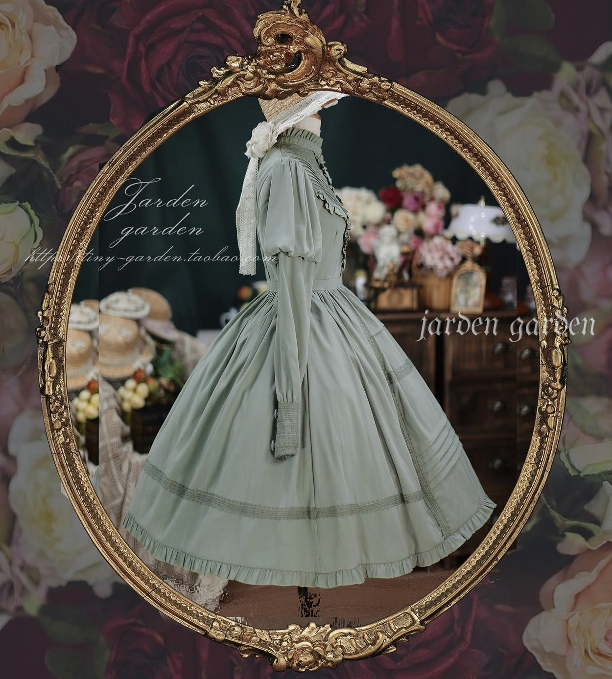 【予約販売】Black Forest クラシカルジゴ袖ワンピース