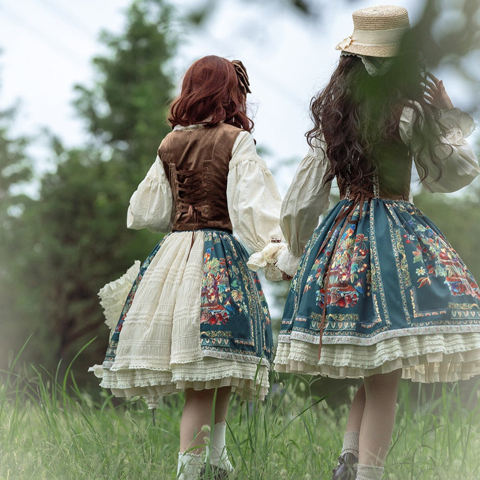 Bavarian Girl Country Style Skirt [Short Type]