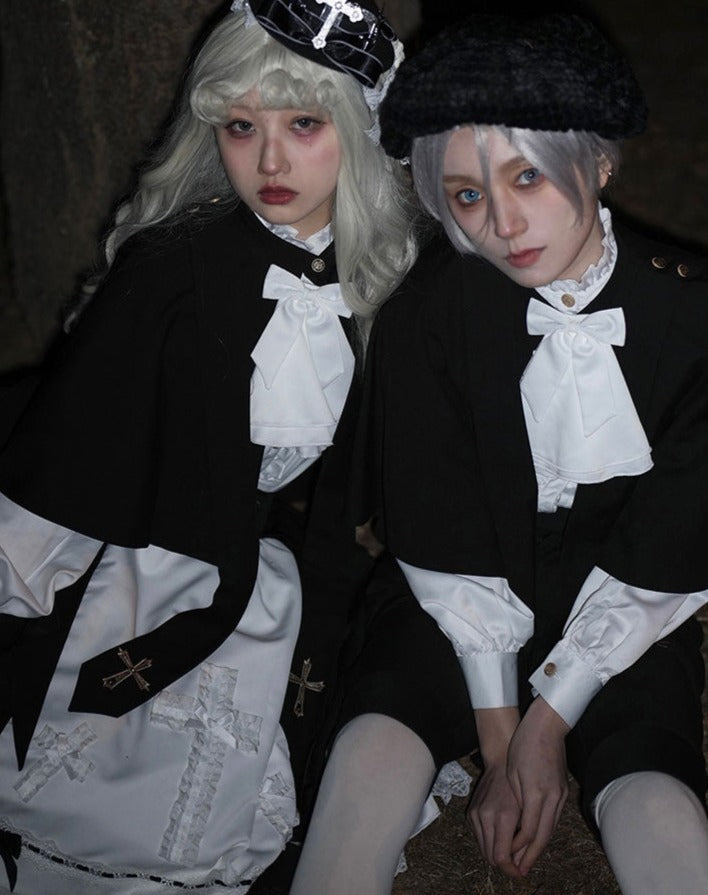 【予約販売】Holy academy 皇子系 ゴスロリ パンツ・マントセットアップ