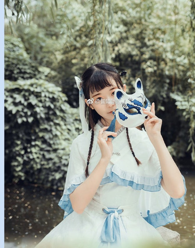九尾の狐 華ロリジャンパースカート マント・ヘアアクセ付き