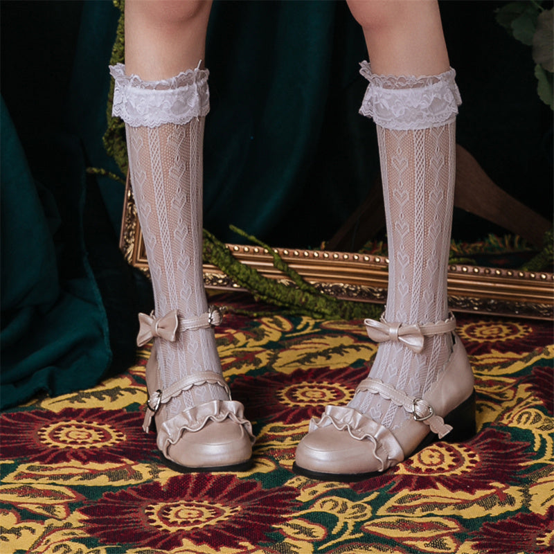 heart lace socks