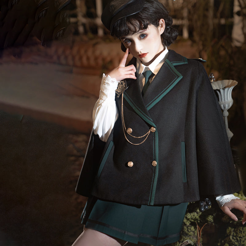 Magic academy setup with uniform style cloak