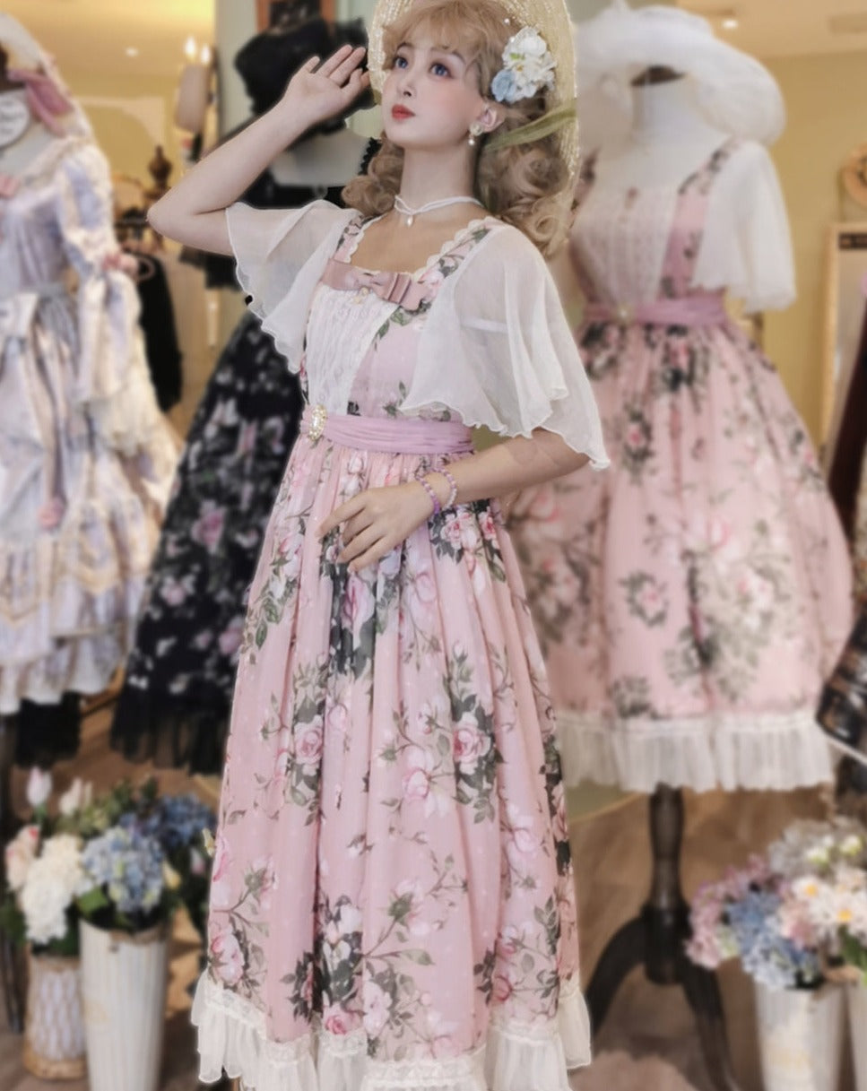 【予約販売】Rose Garden フライングスリーブ クラロリ ワンピース