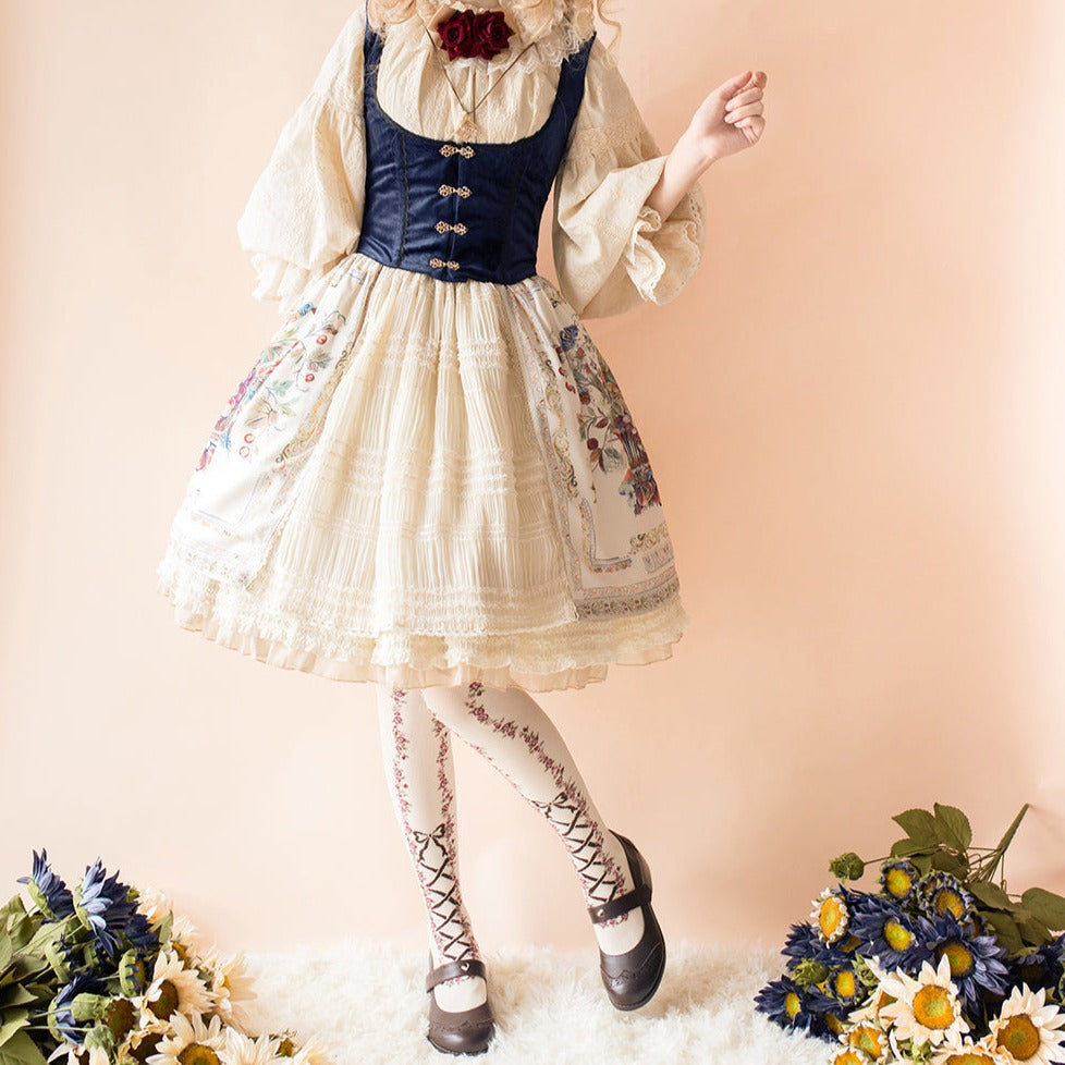予約販売】バイエルンの少女 カントリー風スカート［ショートタイプ