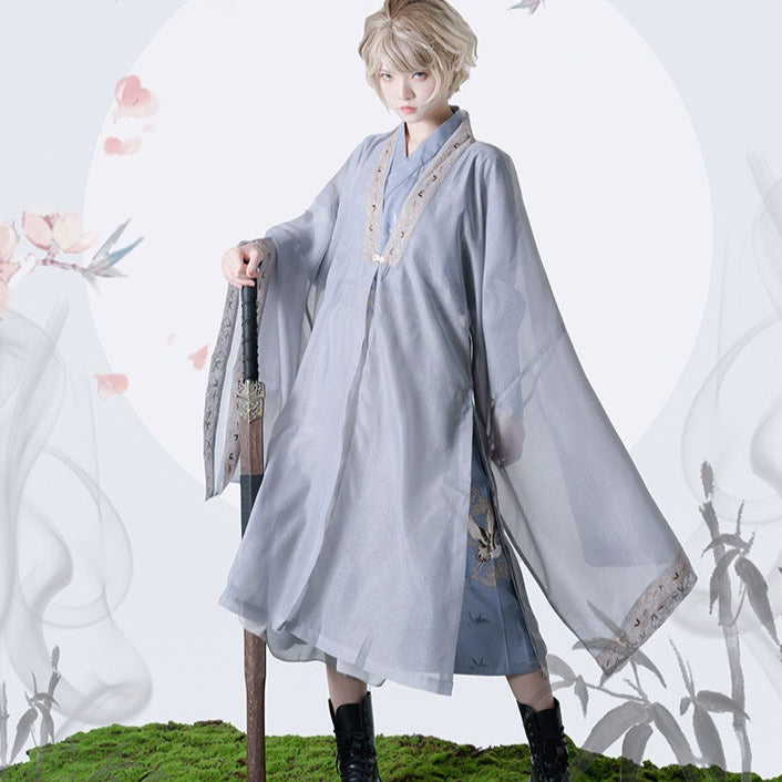 皇子系 鶴刺繍の華ロリフルセット