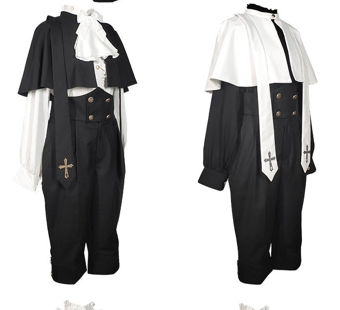 [Pre-order] Holy academy Ouji Gothic Lolita Pants and Cloak Setup