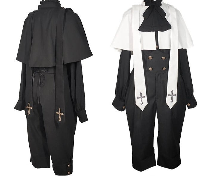 【予約販売】Holy academy 皇子系 ゴスロリ パンツ・マントセットアップ