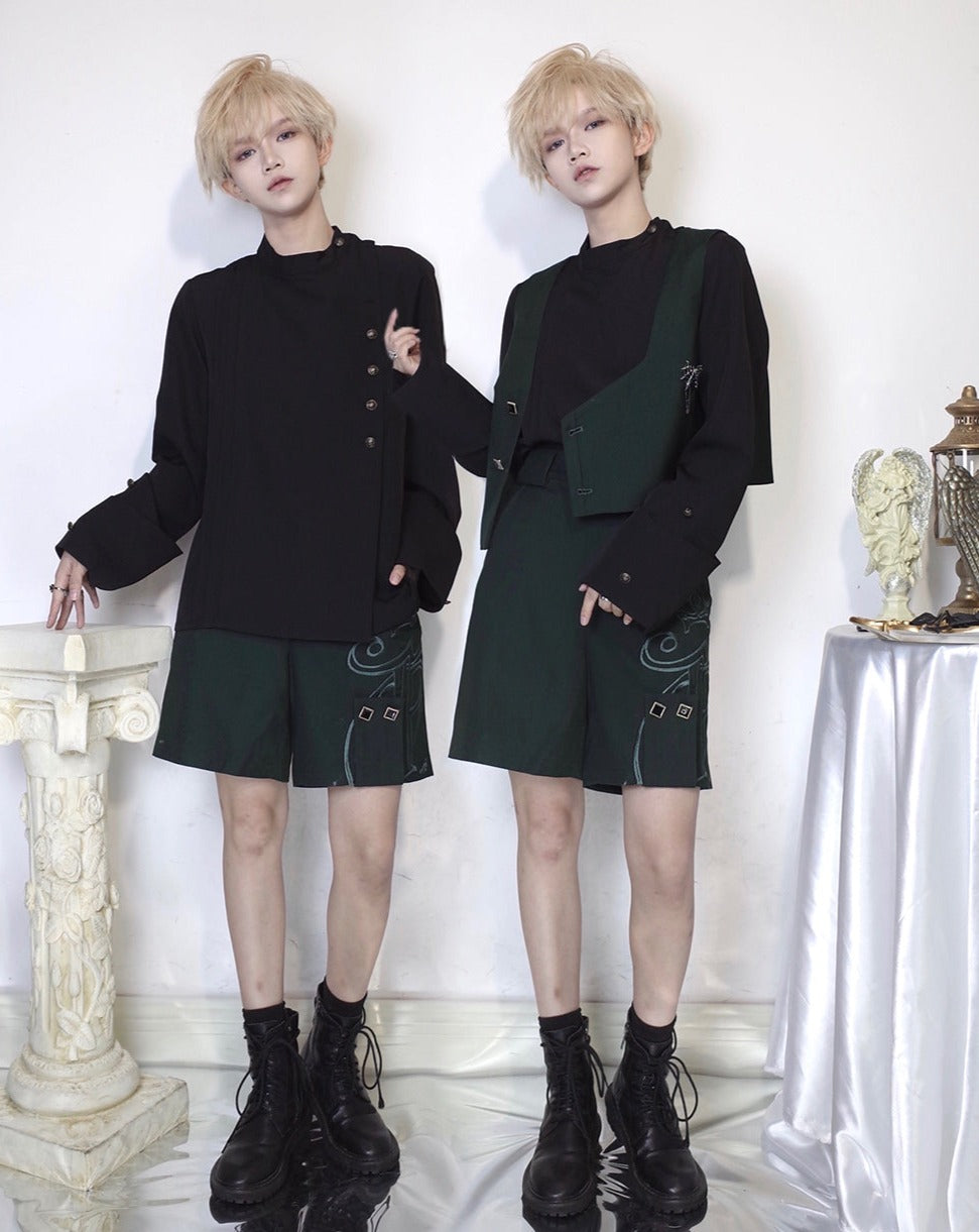 Prince Lolita English Style Dark Green Vest