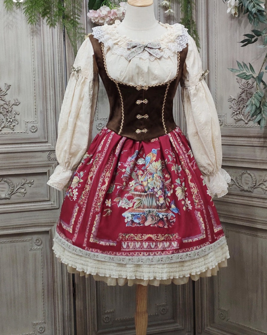 [Pre-order] Bavarian Girl Country-style Skirt [Short Type]