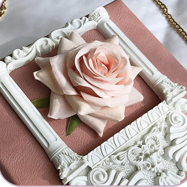 アンティーク風薔薇のチェーンミニバッグ