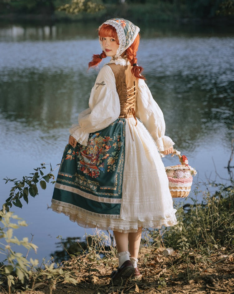 予約販売】バイエルンの少女 カントリー風スカート［ロングタイプ