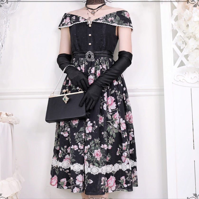 【予約販売】Rose Garden 2WAYデザインネック クラロリ ジャンパースカート