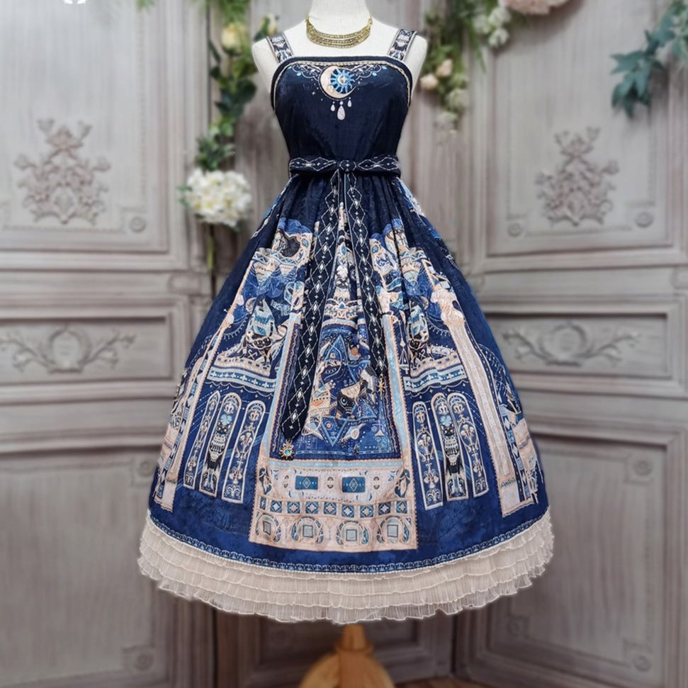 【予約販売】Twilight エジプト風ロリィタショルダーストラップジャンパースカート