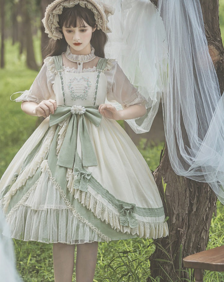 Mori Lolita Tulle Frill Jumper Skirt