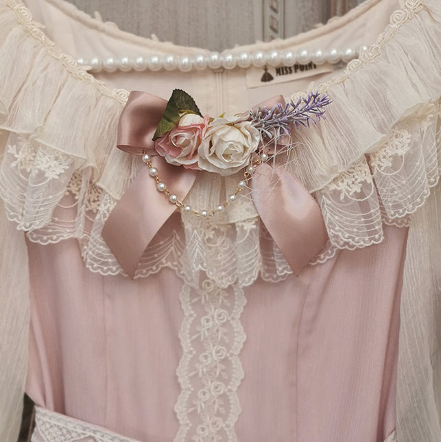 【同時購入のみ】華瓶の花 コサージュ・リボンブローチ・レースグローブ
